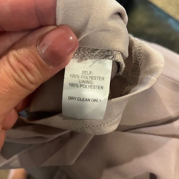 Lulu's Air of Romance Taupe Modified Halter Maxi Dress Bridesmaid Sm - Picture 7 of 12